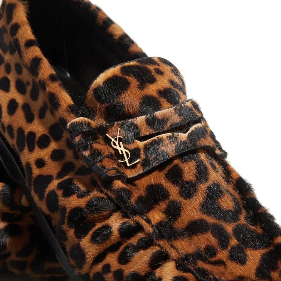 Saint Laurent Loafers Penny Loafer in luipaardprint