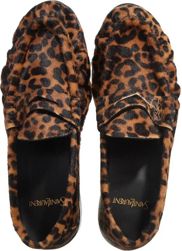 Saint Laurent Loafers Penny Loafer in luipaardprint