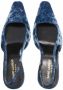 Saint Laurent Pumps & high heels Blade Slingback Pumps in Velvet in blauw - Thumbnail 2