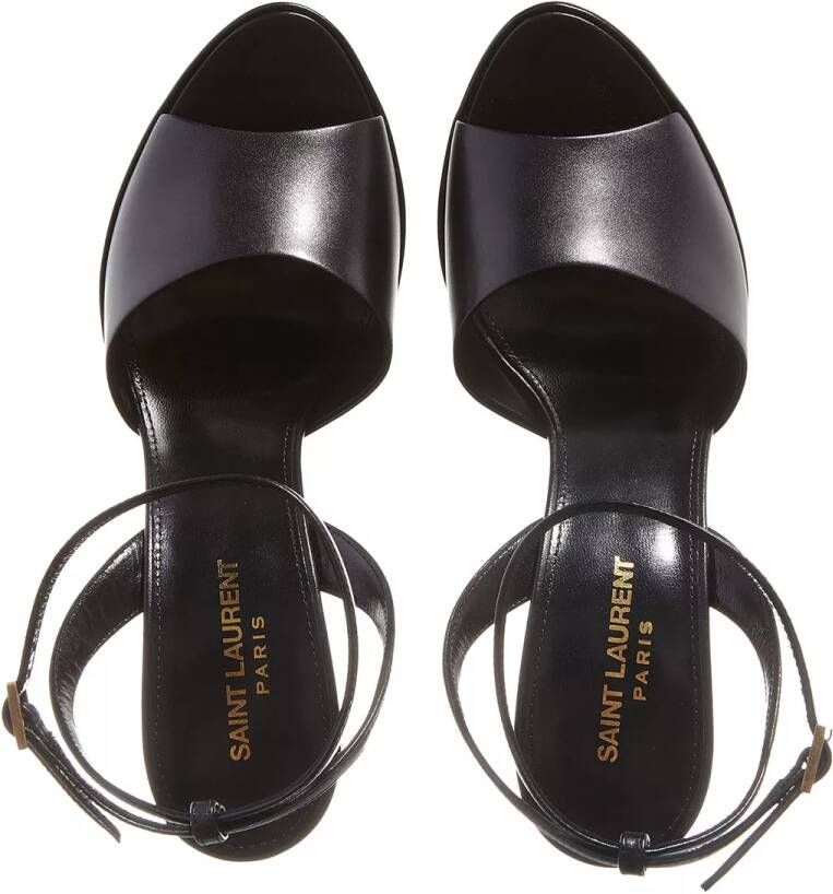 Saint Laurent Pumps & high heels Jodie Smooth Leather Platform Sandals in zwart