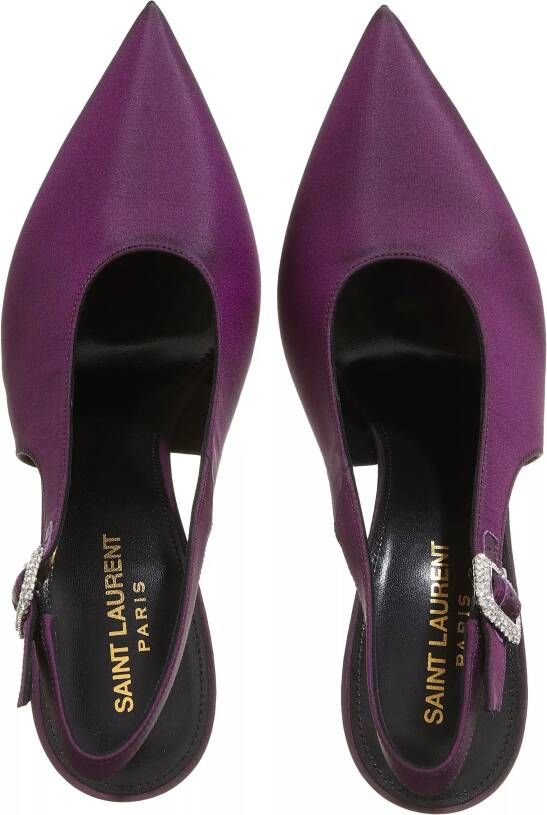 Saint Laurent Pumps & high heels Yasmeen Slingback Pumps Shantung in paars
