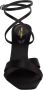 Saint Laurent Sandalen Corinne Sandals In Satin Crepe Black in zwart - Thumbnail 4