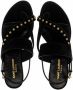Saint Laurent Sandalen Gia Stud Flat Sandals in zwart - Thumbnail 2