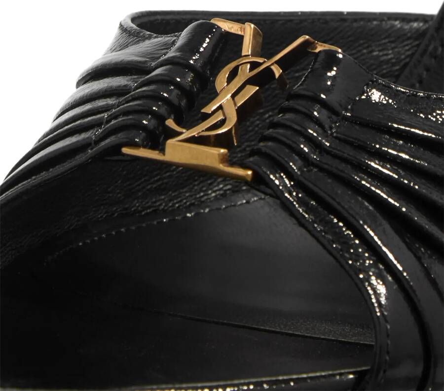 Saint Laurent Sandalen met hak Babylone Mules in zwart