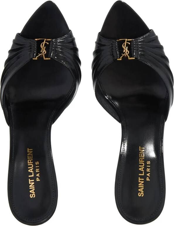 Saint Laurent Sandalen met hak Babylone Mules in zwart