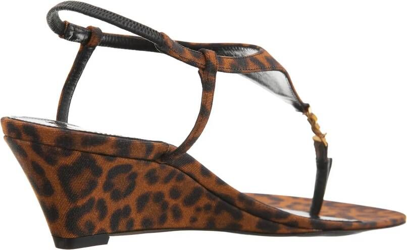 Saint Laurent Sandalen met hak Cassandra Sandals in luipaardprint