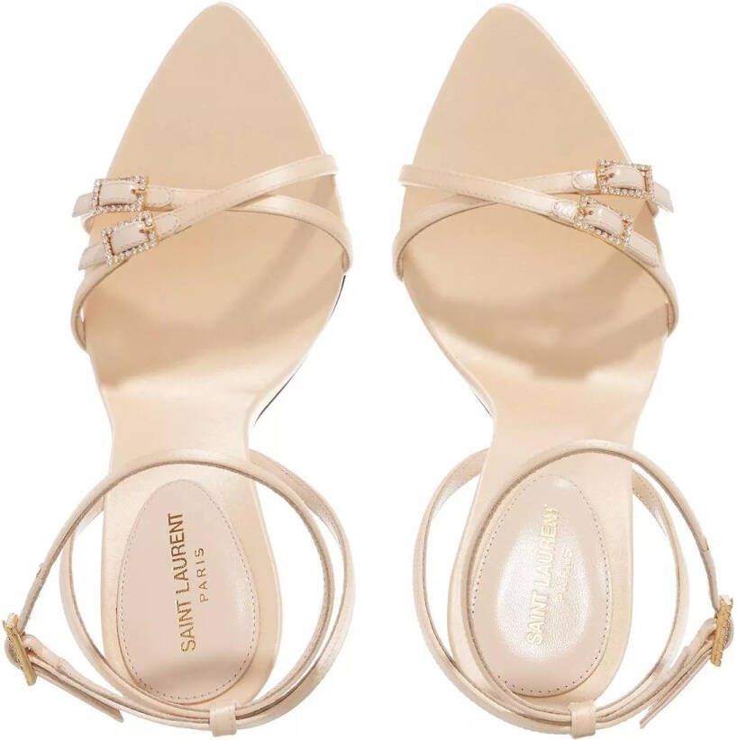 Saint Laurent Sandalen Sandals In Crepe Satin in beige