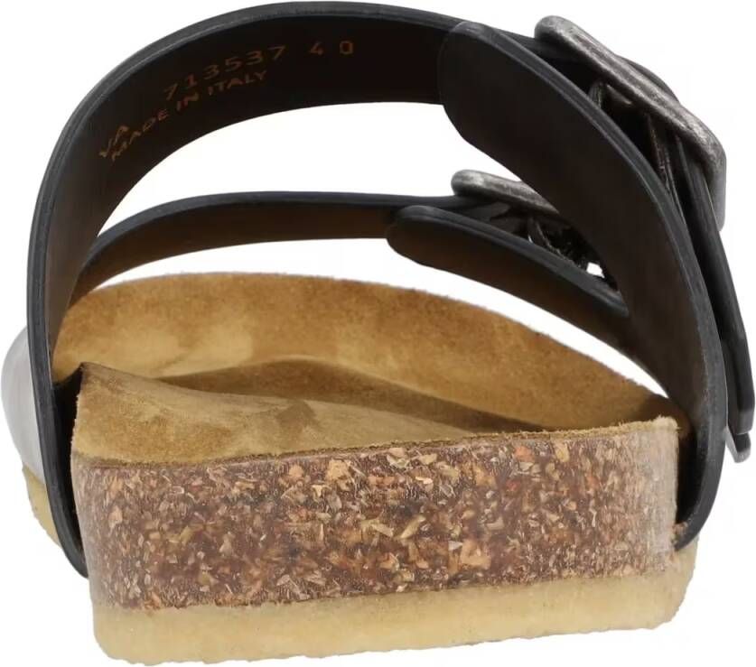 Saint Laurent Sandalen Smooth Leather "Jimmy" Flat Sandals in bruin