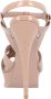 Saint Laurent Sandalen Tribute Patent Leather Platform Sandals Beige in roze - Thumbnail 1