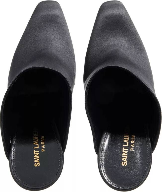 Saint Laurent Slippers & Mules Ascot Mules In Crepe Satin in zwart