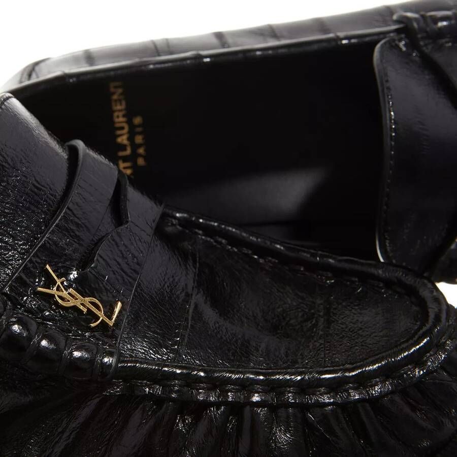 Saint Laurent Slippers Le Loafer Penny Slippers In Eel in zwart