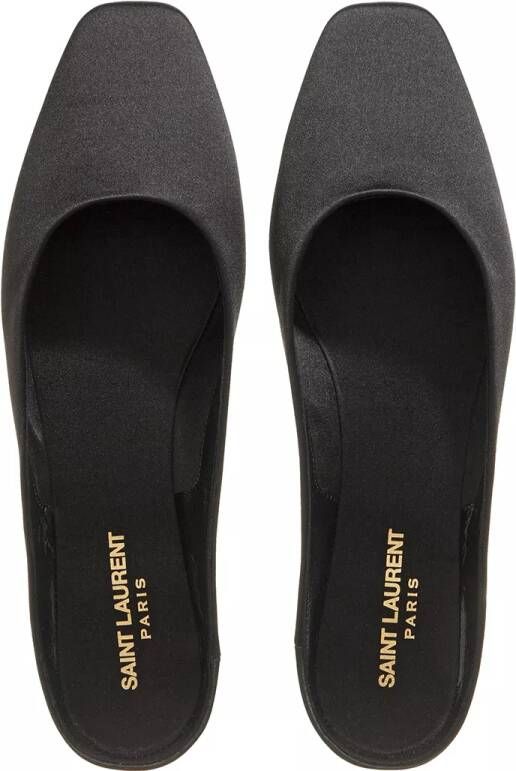 Saint Laurent Slippers & Mules Lido Slippers Made Of Satin Crepe in zwart