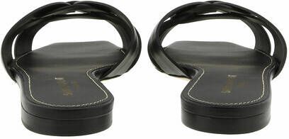 Saint Laurent Slippers Tribute Flat Sandal in zwart