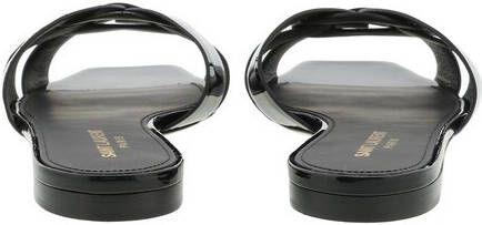 Saint Laurent Slippers & Mules Tribute Flat Sandal in zwart