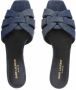Saint Laurent Slippers Tribute Flat Sandals in blauw - Thumbnail 2