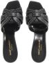 Saint Laurent Slippers & Mules Tribute Studded Heeled Mules Leather in zwart - Thumbnail 2