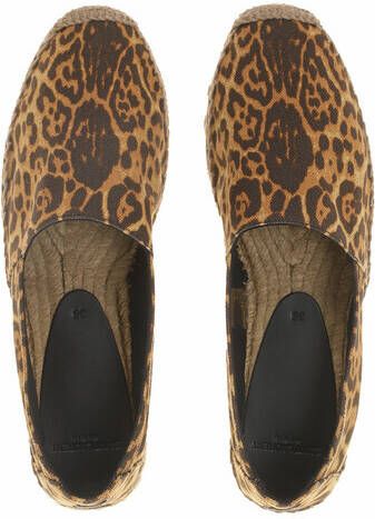 Saint Laurent Slippers YSL Embroidered Espadrilles in bruin