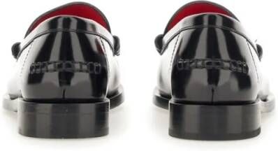 Salvatore Ferragamo Black Leather Loafers in zwart
