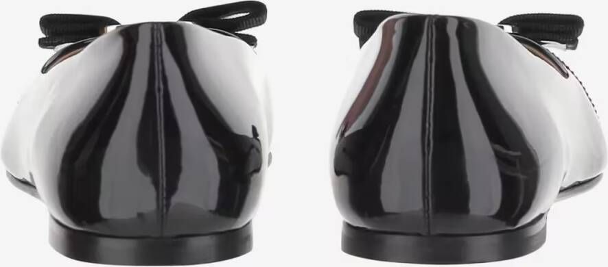Salvatore Ferragamo Grosgrain Bow Leather Varina Ballerinas in zwart