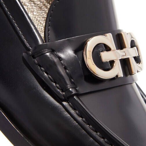Salvatore Ferragamo Loafers & ballerina schoenen Loafer With Double Gancini in zwart