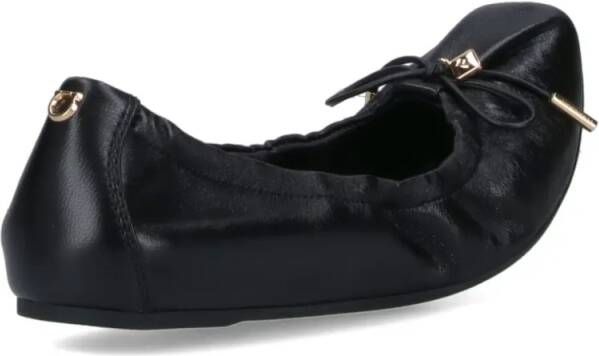 Salvatore Ferragamo Ruched Ballerinas With Bow – Black in zwart