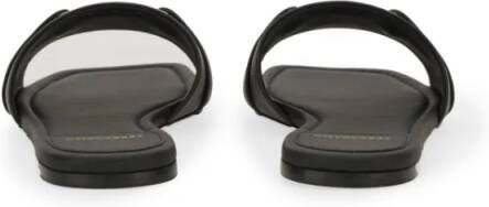 Salvatore Ferragamo Sandalen Calfskin Slide Sandal in zwart