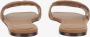 Salvatore Ferragamo Sandalen Leather Flat Sandals With Logo in bruin - Thumbnail 2