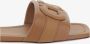 Salvatore Ferragamo Sandalen Leather Flat Sandals With Logo in bruin - Thumbnail 3