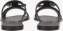 Salvatore Ferragamo Boog Rubberen Sandalen met Gouden Plaat Black Dames - Thumbnail 13