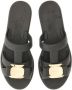 Salvatore Ferragamo Sandalen "New Vara" Slide Sandal in zwart - Thumbnail 3