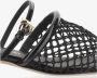 Salvatore Ferragamo Muiltjes van mesh en leer met Gancini-detail Black Dames - Thumbnail 8
