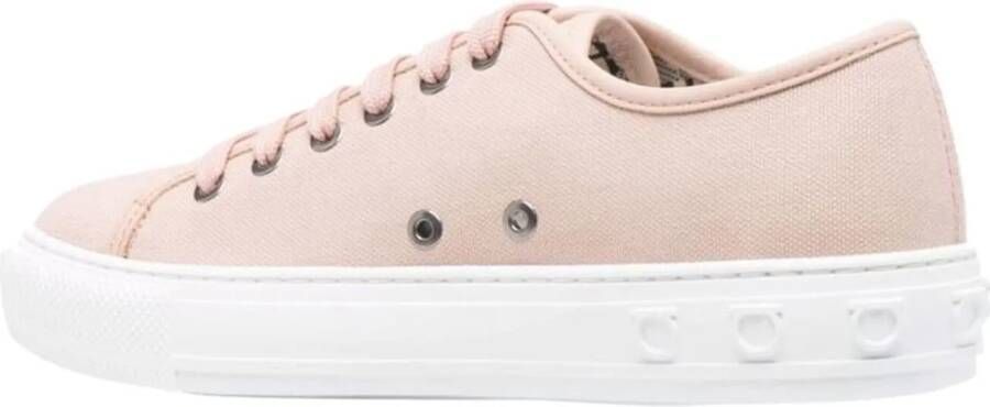 Salvatore Ferragamo Low-Top Sneakers Mediterr Eco Logo Sneakers in poeder roze