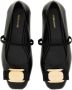 Salvatore Ferragamo "Zina" Ballerina in zwart - Thumbnail 3