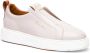 Santoni Low-Top Sneakers White Leather Slip-On Trainers With Rubber Sole in wit - Thumbnail 4