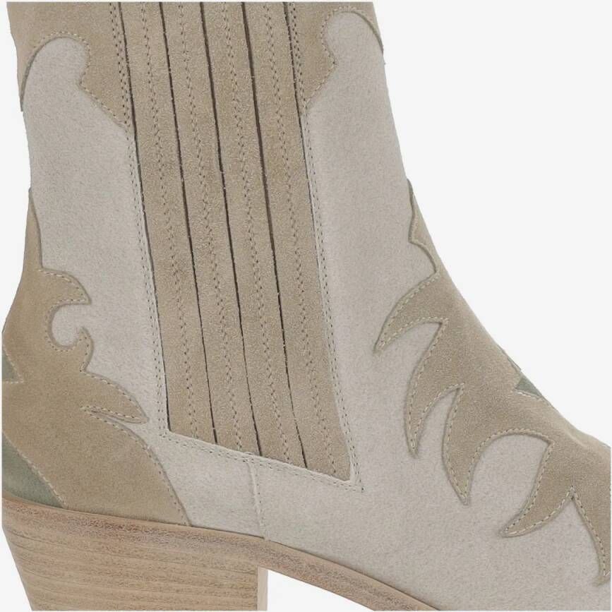 Sartore Boots Suede Ankle Boots in beige