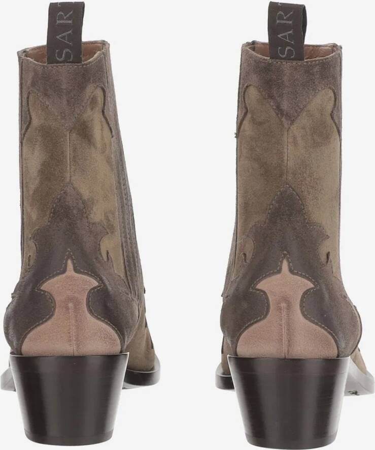 Sartore Boots Suede Ankle Boots in bruin