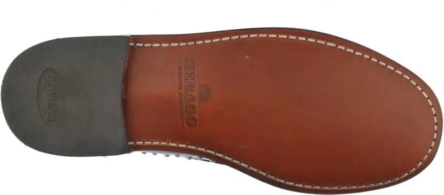 Sebago Moccasin With Hand-Sewn Vamp And Rock-Inspired Acc in zwart