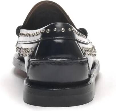 Sebago Moccasin With Hand-Sewn Vamp And Rock-Inspired Acc in zwart