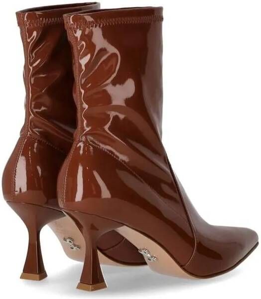 Sergio Levantesi Boots Janet Brown Heeled Ankle Boot in bruin