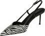 Sergio Levantesi Hoge hakken Zebra Print Slingback Stiletto Pump in zwart - Thumbnail 2