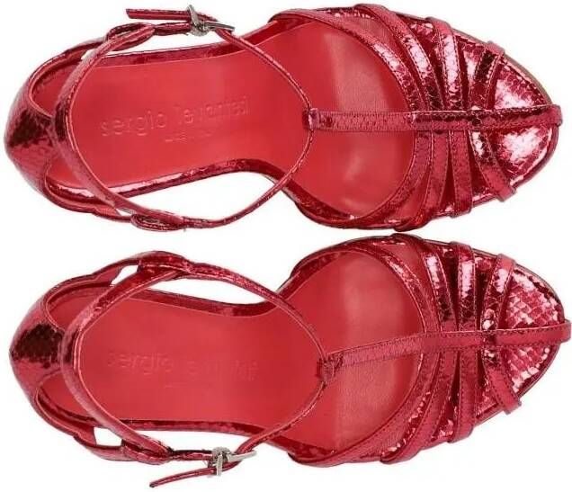 Sergio Levantesi Sandalen Rita Strawberry Heeled Sandal in rood