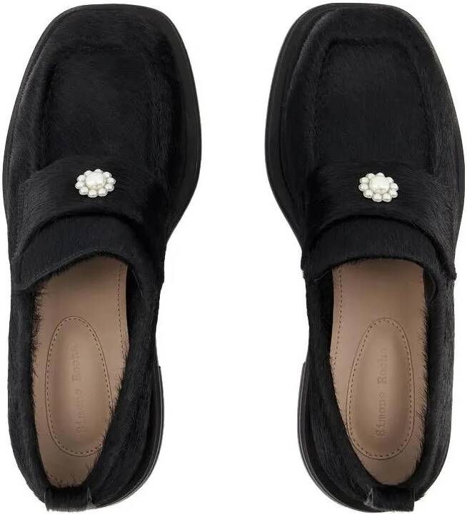 Simone Rocha Heart Toe Loafers Leather Black in zwart