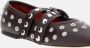 Stella Mccartney Leather Ballerina Flats With Double Straps And Stu in zwart - Thumbnail 4