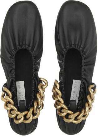 Stella Mccartney Loafers Falabella Chunky Chain Ballet Flats in zwart