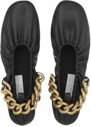 Stella Mccartney Loafers & ballerina schoenen Falabella Chunky Chain Ballet Flats in zwart