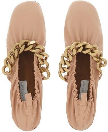 Stella Mccartney Loafers & ballerina schoenen Falabella Chunky Chain Ballet Flats in poeder roze