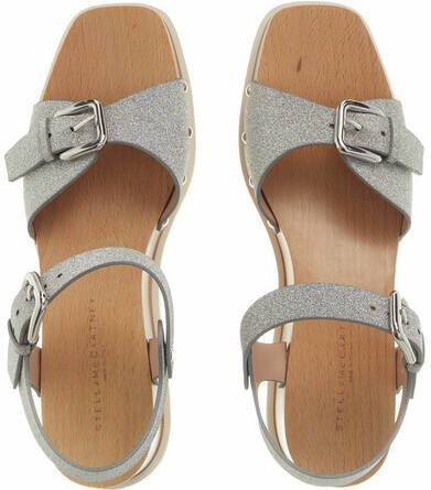 Stella Mccartney Sandalen Elyse Glitter Sandals in zilver