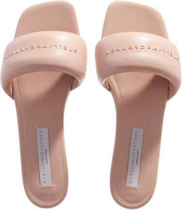 Stella Mccartney Sandalen Sandals Slides with Logo in poeder roze