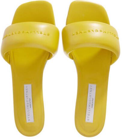 Stella Mccartney Sandalen Sandals Slides with Logo in geel