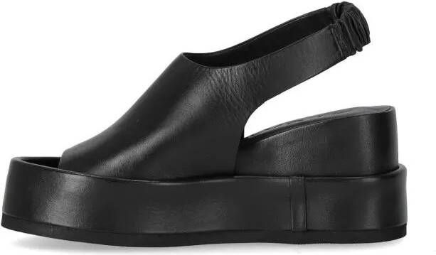 Strategia Sandalen Black Wedge Sandal in zwart